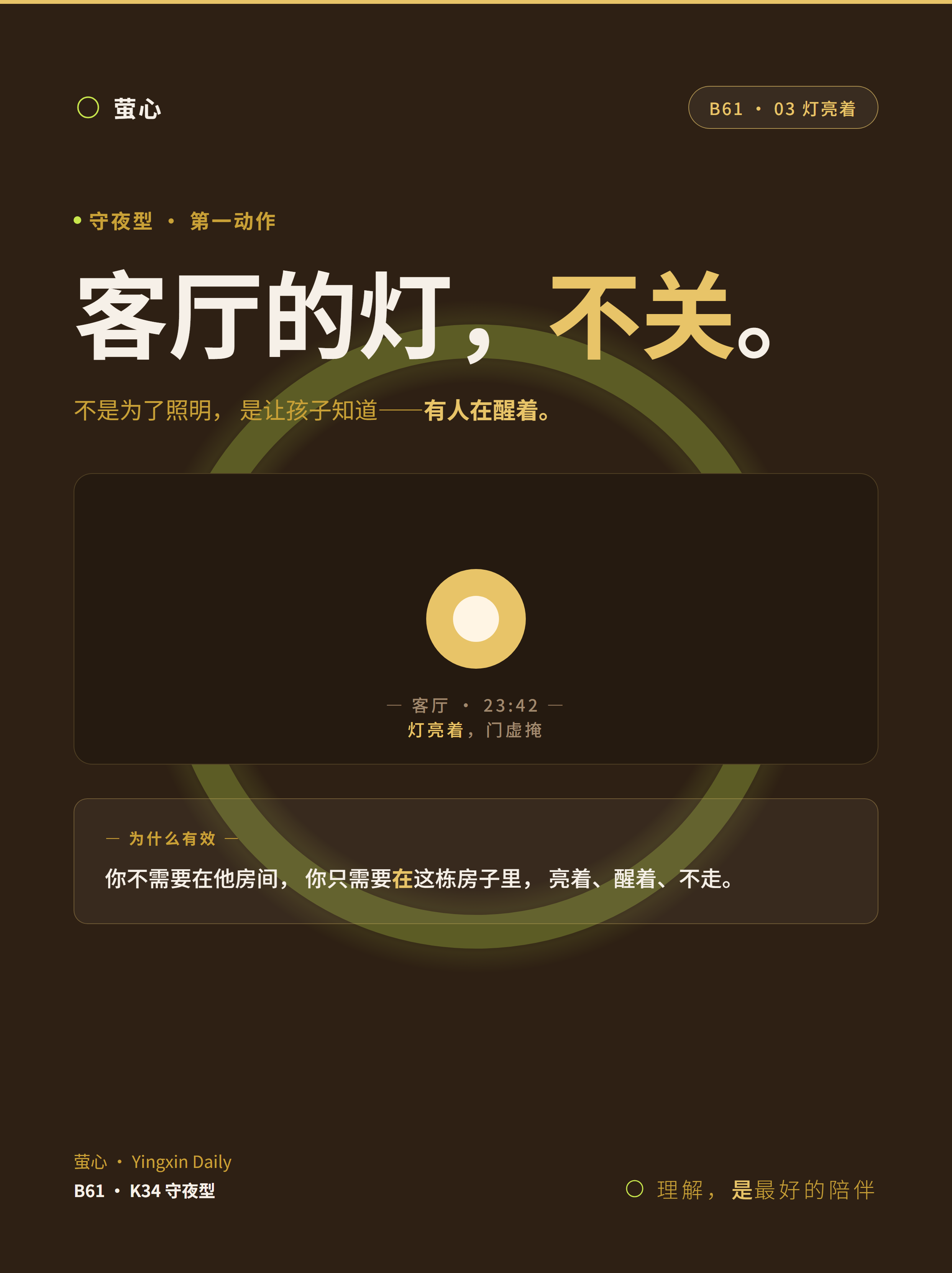 灯亮着